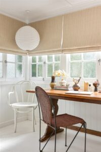 A shoot looking into the corner of a home office.