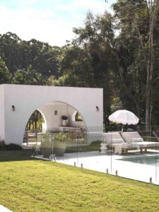 Bask El Sol's outdoor area and pool.