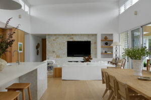 A modern living room styled with Coco Republic furniture.