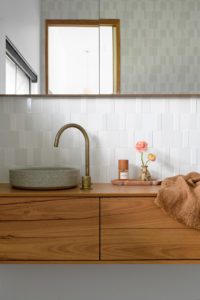 A modern bathroom.
