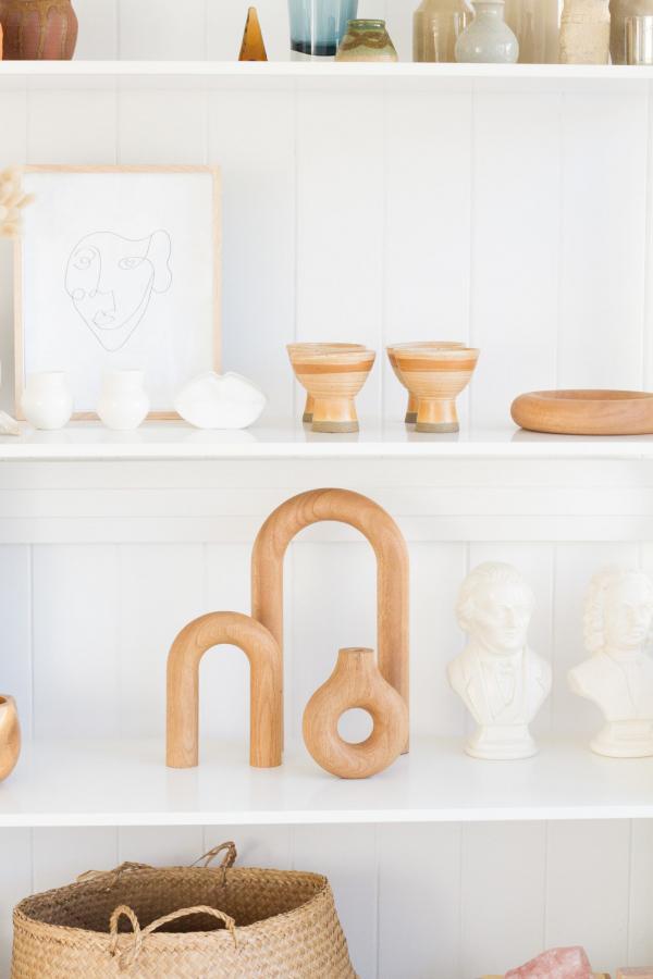 An arch sculpture for styling interiors.