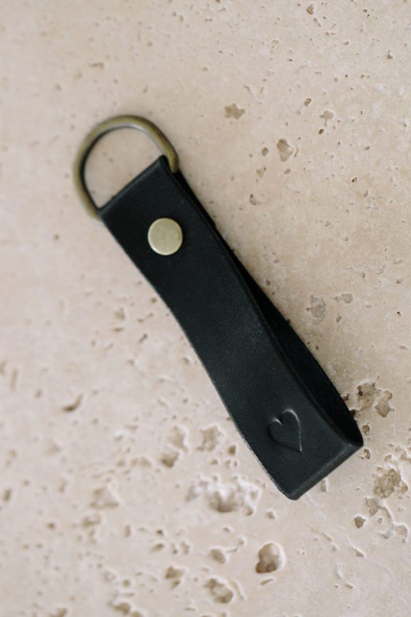 Wholehearted Keyring in black.